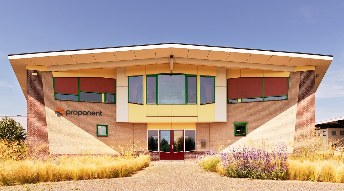 Exterior photo of a brick Proponent building in the Netherlands region